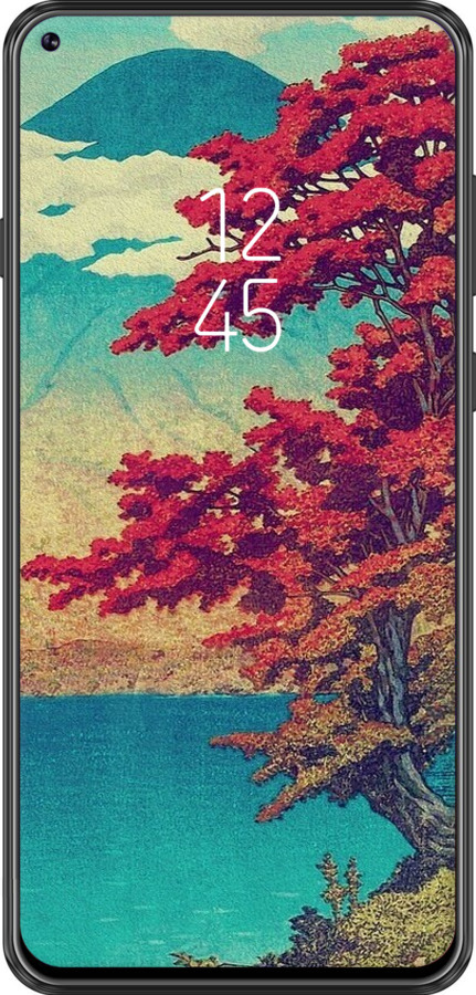 Силиконовый чехол С изображением природы для Samsung Galaxy A8S - 6469u-1636 изображение 