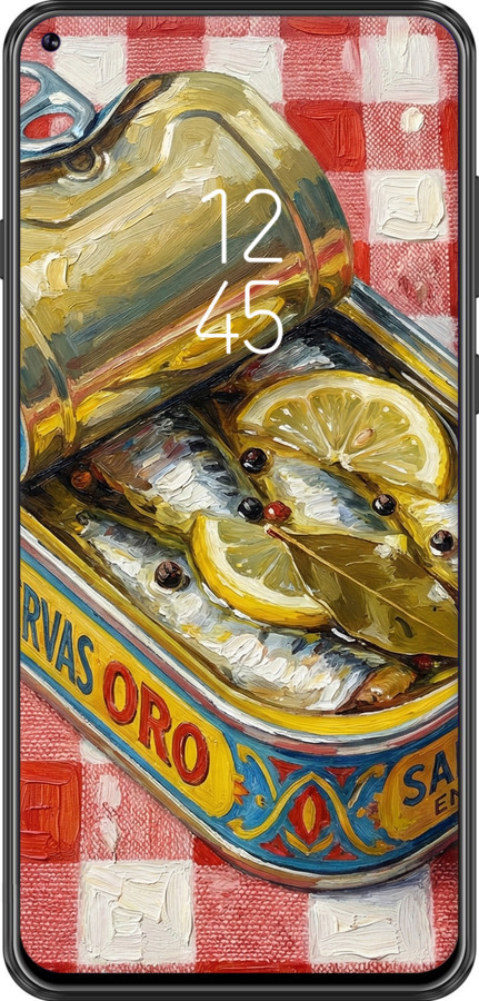 Силиконовый чехол Vintage Sardine Tin Phone для Samsung Galaxy A8S - 6772u-1636 изображение 