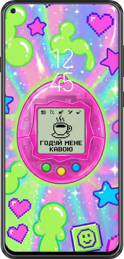 Силіконовий чехол Y2K Aesthetic Retro Pet: Годуй мене кавою для Samsung Galaxy A8S - 6784u-1636 изображение 