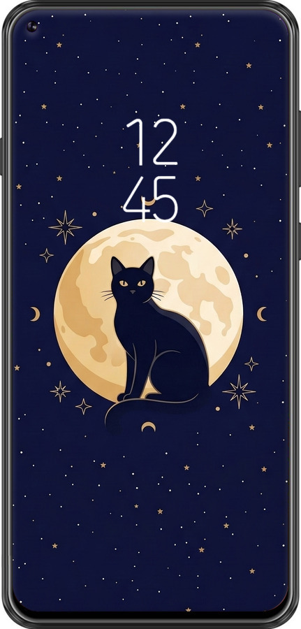 Силиконовый чехол Cute Cat Celestial/Witchy для Samsung Galaxy A8S - 6787u-1636 изображение 
