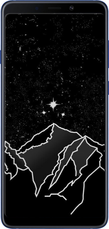 TPU чехол Минималистический горный пейзаж для Samsung Galaxy A9 (2018) - 6438b-1503 изображение 