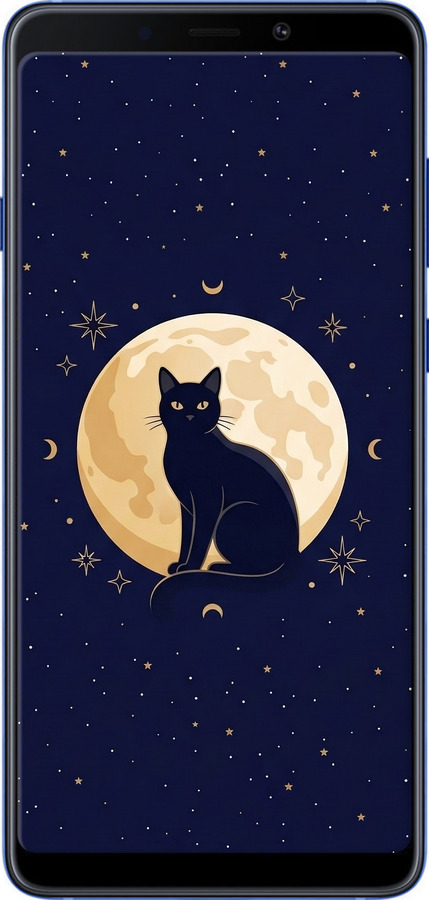 TPU чехол Cute Cat Celestial/Witchy для Samsung Galaxy A9 (2018) - 6787b-1503 изображение 