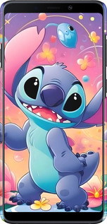 3D пластиковый матовый чехол Стич 2 для Samsung Galaxy A9 (2018) - 6371m-1503 изображение 