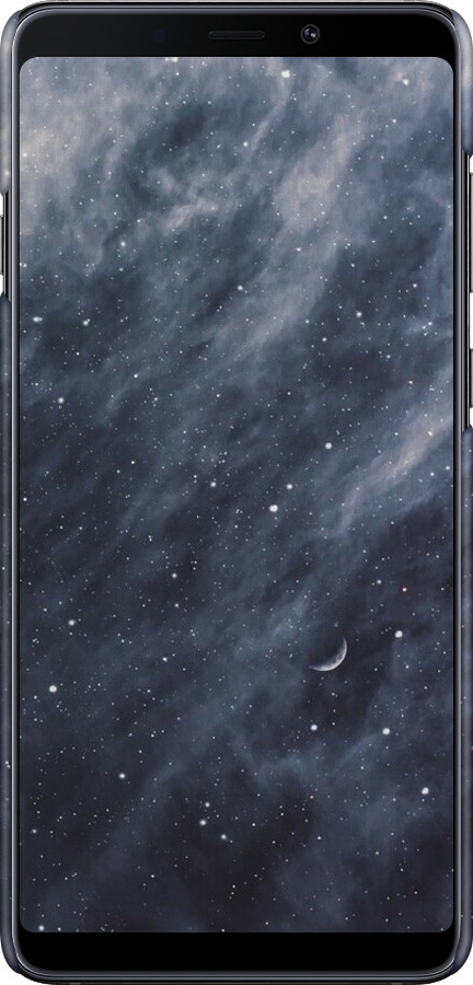3D пластиковый матовый чехол Голубые облака, Голубая луна для Samsung Galaxy A9 (2018) - 6398m-1503 изображение 