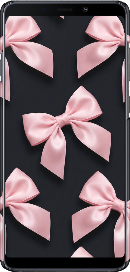 3D пластиковый матовый чехол Coquette Ribbons Dark Coquette для Samsung Galaxy A9 (2018) - 6767m-1503 изображение 