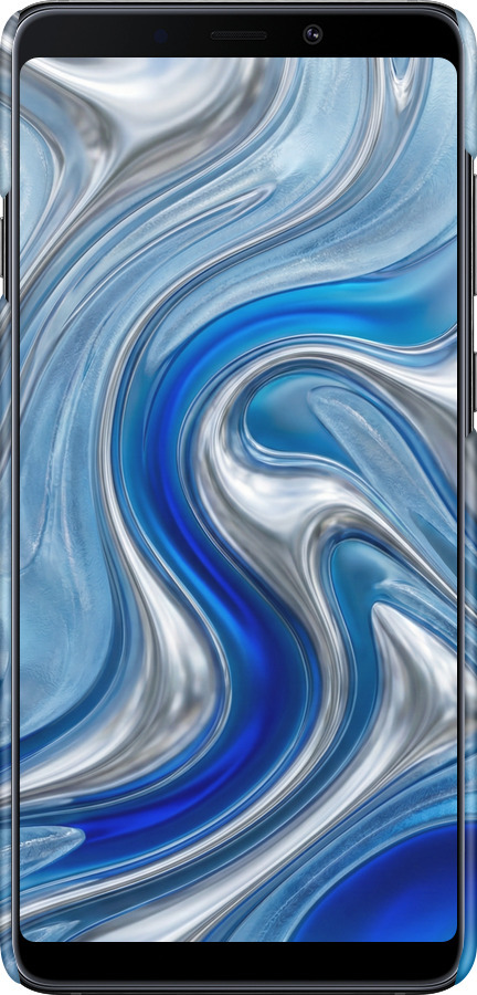 3D пластиковый матовый чехол Liquid Chrome для Samsung Galaxy A9 (2018) - 6781m-1503 изображение 
