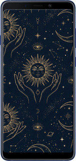 2D пластиковий чехол Celestial Harmony: Sun & Moon Gold Mystic Pattern для Samsung Galaxy A9 (2018) - 6778t-1503 изображение 