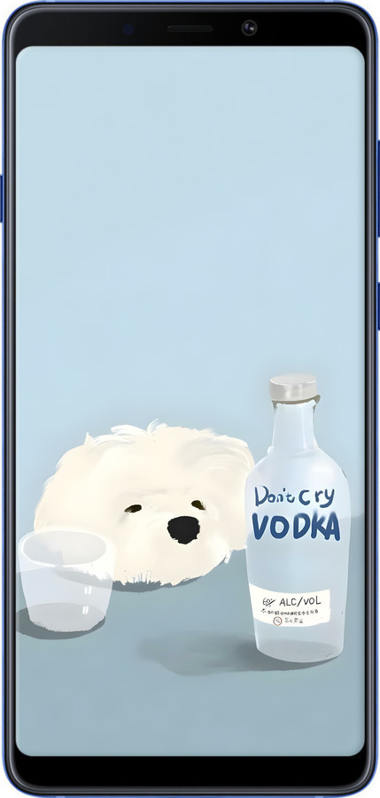 2D пластиковий чехол Пес водка для Samsung Galaxy A9 (2018) - 6368t-1503 изображение 