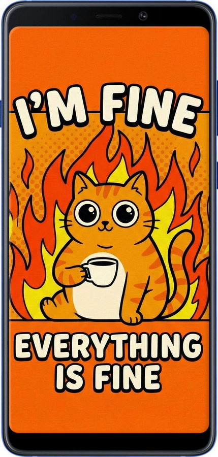 2D пластиковий чехол Funny Cat для Samsung Galaxy A9 (2018) - 6786t-1503 изображение 