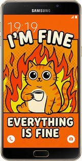 Силіконовий чехол Funny Cat для Samsung Galaxy A9 A9000 - 6786u-107 изображение 