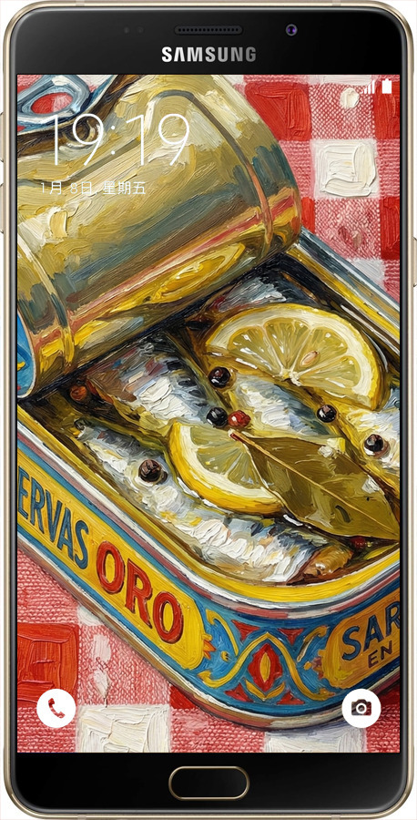 Силіконовий чехол Vintage Sardine Tin Phone для Samsung Galaxy A9 A9000 - 6772u-107 изображение 