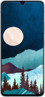 Силиконовый чехол Горная идиллия ночной пейзаж для Samsung Galaxy A90 5G - 6488u-1800 изображение 