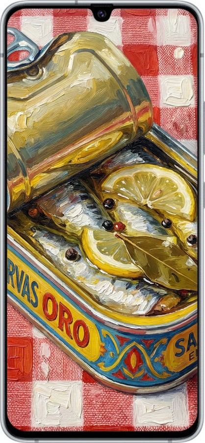 Силиконовый чехол Vintage Sardine Tin Phone для Samsung Galaxy A90 5G - 6772u-1800 изображение 