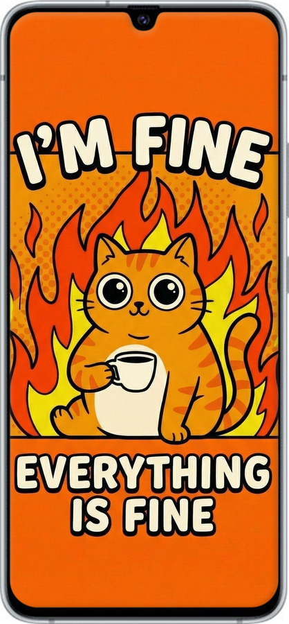 Силіконовий чехол Funny Cat для Samsung Galaxy A90 5G - 6786u-1800 изображение 