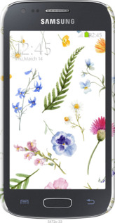 3D пластиковый глянцевый чехол Цветочный фон v2 для Samsung Galaxy Ace 3 Duos s7272 - 5472c-33 изображение 