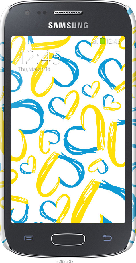 3D пластиковый глянцевый чехол Сердца UA для Samsung Galaxy Ace 3 Duos s7272 - 5292c-33 изображение 