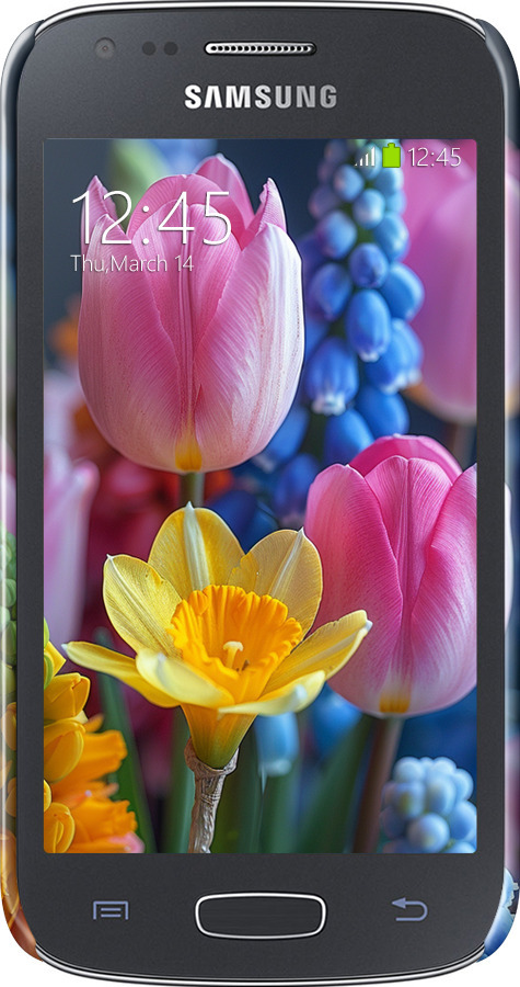 3D пластиковый глянцевый чехол Весенние цветы для Samsung Galaxy Ace 3 Duos s7272 - 6058c-33 изображение 