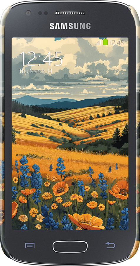 3D пластиковый глянцевый чехол Украинское поле для Samsung Galaxy Ace 3 Duos s7272 - 6082c-33 изображение 