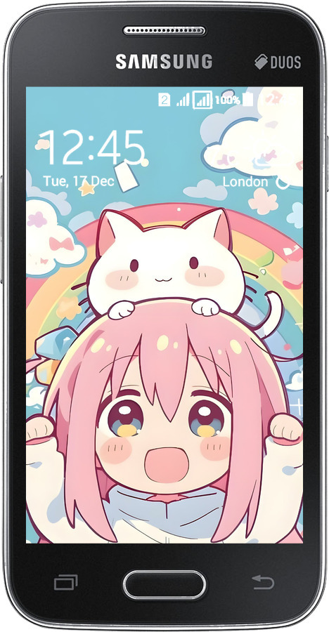 Силиконовый чехол Девочка аниме радуга для Samsung Galaxy Ace 4 G313 - 6304u-207 изображение 