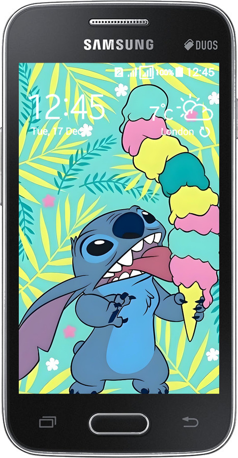 Силиконовый чехол Стич для Samsung Galaxy Ace 4 Lite G313h - 6361u-208 изображение 