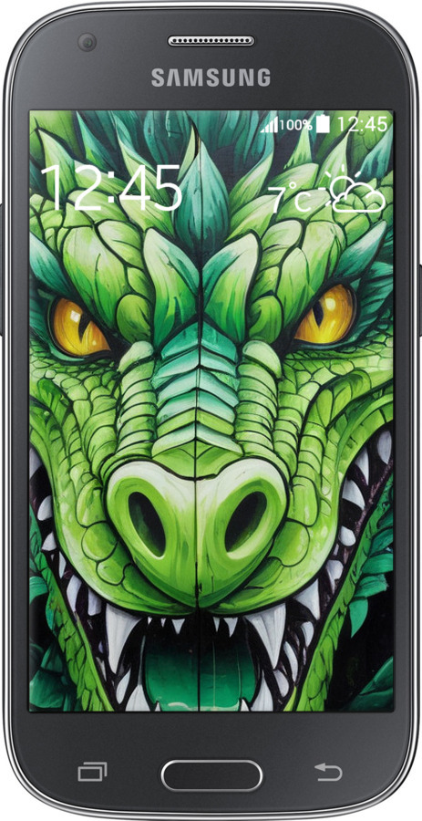 Силиконовый чехол Зелёный дракон для Samsung Galaxy Ace Style G357 - 5816u-1110 изображение 