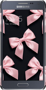 3D пластиковый глянцевый чехол Coquette Ribbons Dark Coquette для Samsung Galaxy Alpha G850F - 6767c-65 изображение 