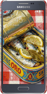 3D пластиковый глянцевый чехол Vintage Sardine Tin Phone для Samsung Galaxy Alpha G850F - 6772c-65 изображение 