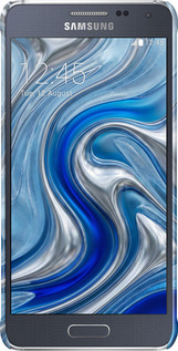 3D пластиковий матовий чехол Liquid Chrome для Samsung Galaxy Alpha G850F - 6781m-65 изображение 