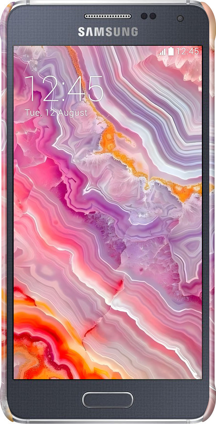 3D пластиковый матовый чехол Мрамор 2 для Samsung Galaxy Alpha G850F - 6307m-65 изображение 