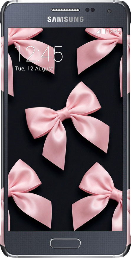 3D пластиковый глянцевый чехол Coquette Ribbons Dark Coquette для Samsung Galaxy Alpha G850F - 6767c-65 изображение 