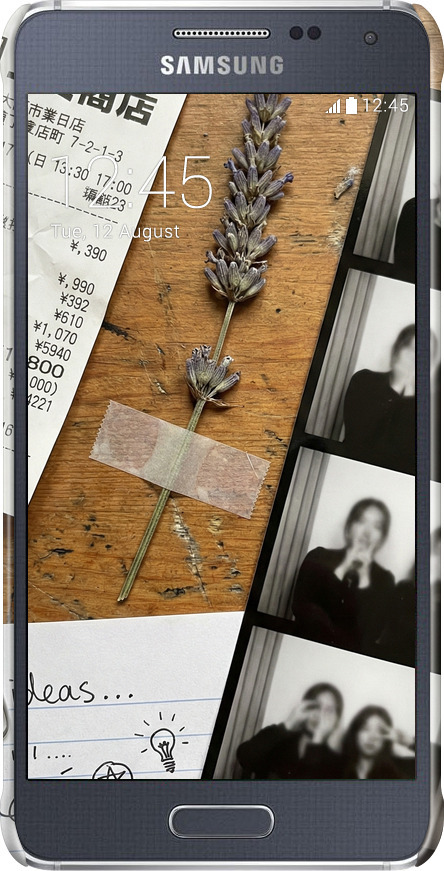 3D пластиковый глянцевый чехол Aesthetic Scrapbook Collage для Samsung Galaxy Alpha G850F - 6773c-65 изображение 