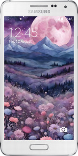 Силиконовый чехол Ночь луна арт для Samsung Galaxy Alpha G850F - 6319u-65 изображение 