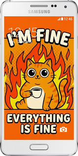 Силіконовий чехол Funny Cat для Samsung Galaxy Alpha G850F - 6786u-65 изображение 