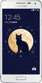 Силіконовий чехол Cute Cat Celestial/Witchy для Samsung Galaxy Alpha G850F - 6787u-65 изображение 