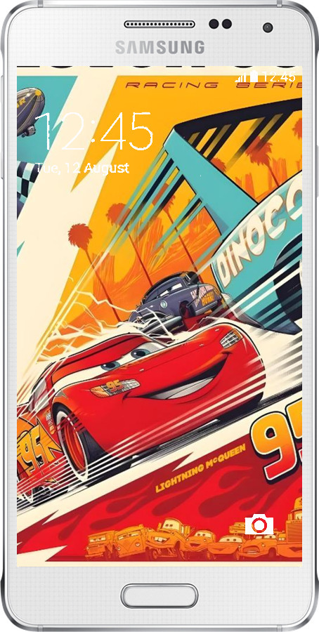 Силиконовый чехол Тачки для Samsung Galaxy Alpha G850F - 6288u-65 изображение 