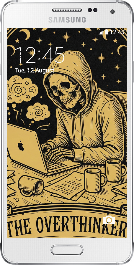 Силиконовый чехол The Overthinker для Samsung Galaxy Alpha G850F - 6774u-65 изображение 