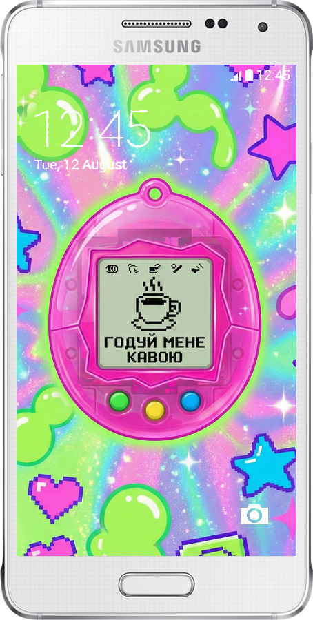 Силиконовый чехол Y2K Aesthetic Retro Pet: Годуй мене кавою для Samsung Galaxy Alpha G850F - 6784u-65 изображение 