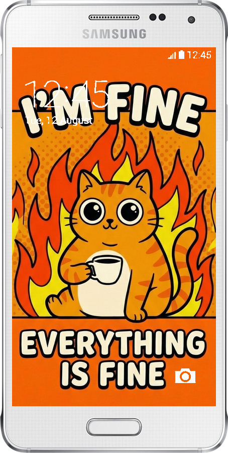 Силіконовий чехол Funny Cat для Samsung Galaxy Alpha G850F - 6786u-65 изображение 