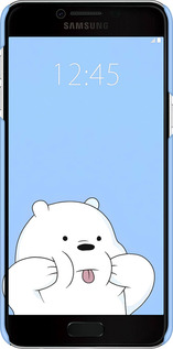 3D пластиковий матовий чехол Милий ведмедик для Samsung Galaxy C5 C5000 - 6357m-301 изображение 