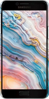 3D пластиковый матовый чехол Мрамор красивый для Samsung Galaxy C5 C5000 - 6376m-301 изображение 