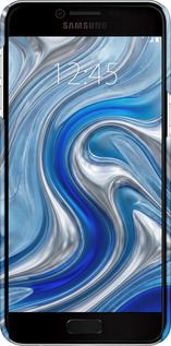 3D пластиковый матовый чехол Liquid Chrome для Samsung Galaxy C5 C5000 - 6781m-301 изображение 