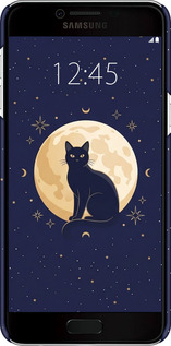 3D пластиковый матовый чехол Cute Cat Celestial/Witchy для Samsung Galaxy C5 C5000 - 6787m-301 изображение 