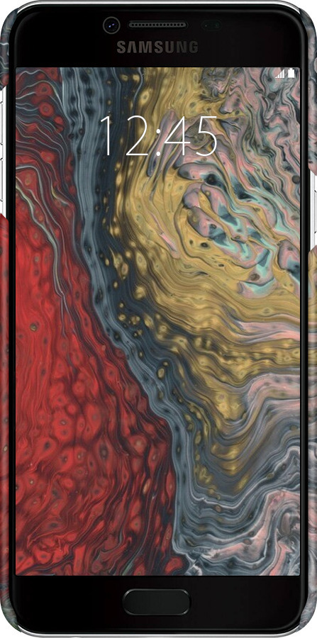 3D пластиковый матовый чехол С изображением абстрактной живописи для Samsung Galaxy C5 C5000 - 6530m-301 изображение 
