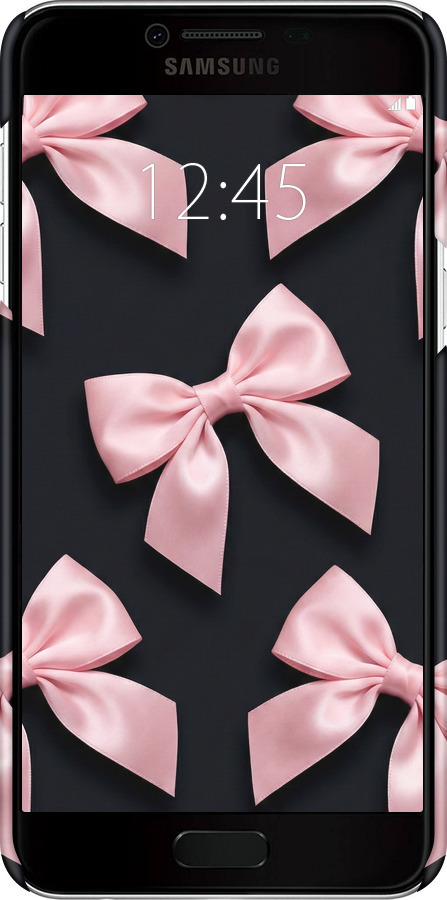 3D пластиковый матовый чехол Coquette Ribbons Dark Coquette для Samsung Galaxy C5 C5000 - 6767m-301 изображение 