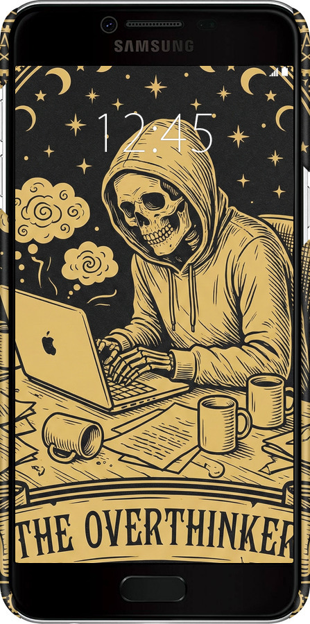 3D пластиковый матовый чехол The Overthinker для Samsung Galaxy C5 C5000 - 6774m-301 изображение 