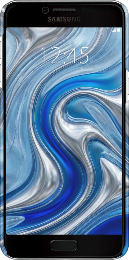 3D пластиковый матовый чехол Liquid Chrome для Samsung Galaxy C5 C5000 - 6781m-301 изображение 