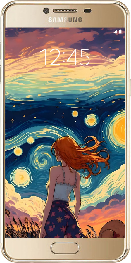 2D пластиковый чехол Девушка Арт для Samsung Galaxy C5 C5000 - 6325t-301 изображение 