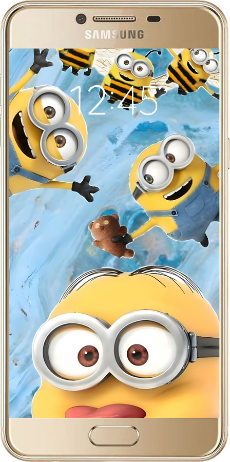 Силіконовий чехол Миньоны для Samsung Galaxy C5 C5000 - 6386u-301 изображение 