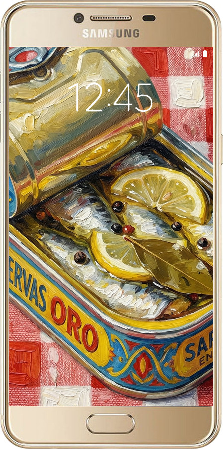 2D пластиковый чехол Vintage Sardine Tin Phone для Samsung Galaxy C5 C5000 - 6772t-301 изображение 