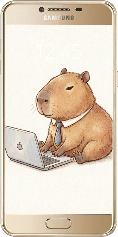 2D пластиковый чехол Funny Capybara CEO Working для Samsung Galaxy C5 C5000 - 6777t-301 изображение 